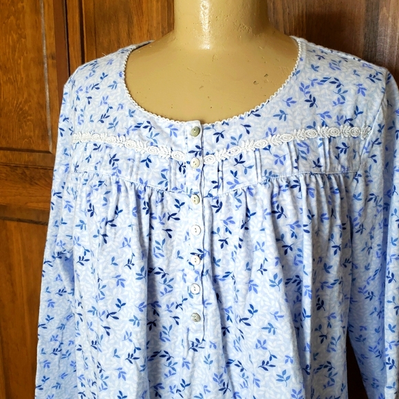 Eileen West NWOT Floral Nightgown Sz L - Picture 2 of 8